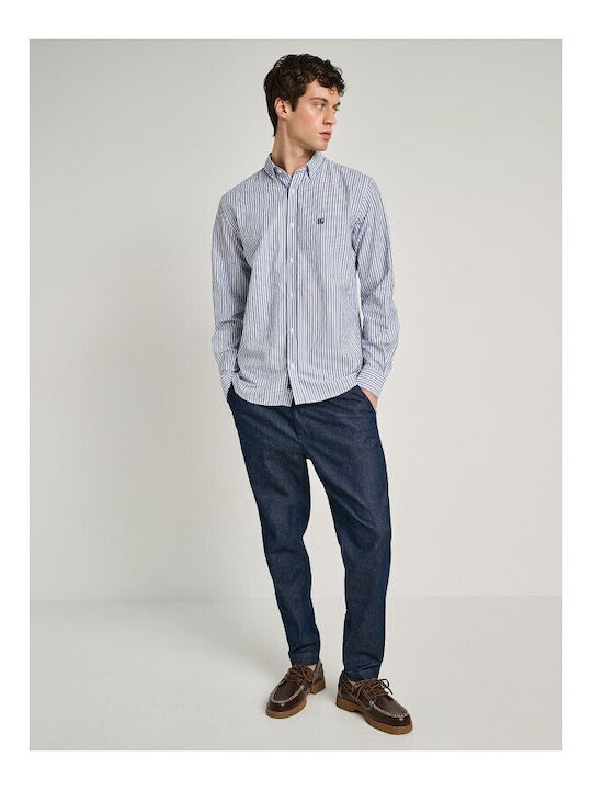 Long Sleeve Shirt in Regular Fit Striped Multicolour