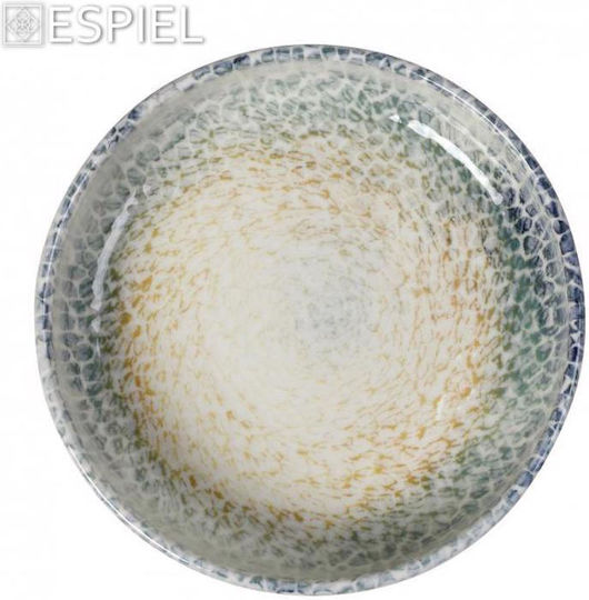 Espiel Lizard Farfurie Adâncă din Porțelan Multicolor cu Diametru 24cm 6 Bucăți
