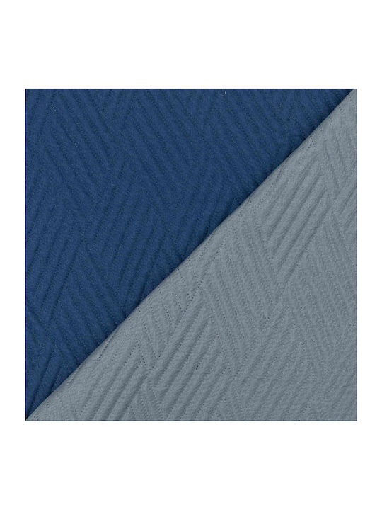 Borea Diamond Coverlet Single from Polyester Light Blue-Grey 160x240cm