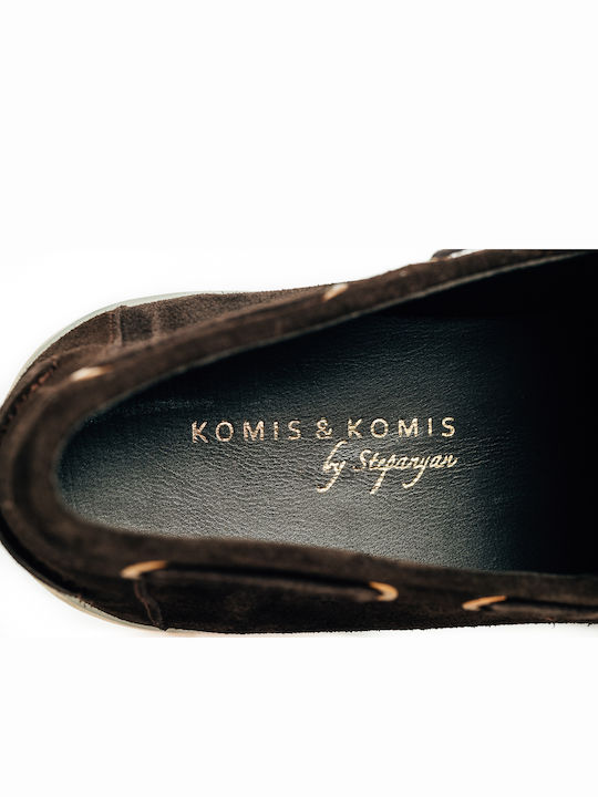 Δερμάτινα Ανδρικά Boat Shoes σε Καφέ Χρώμα