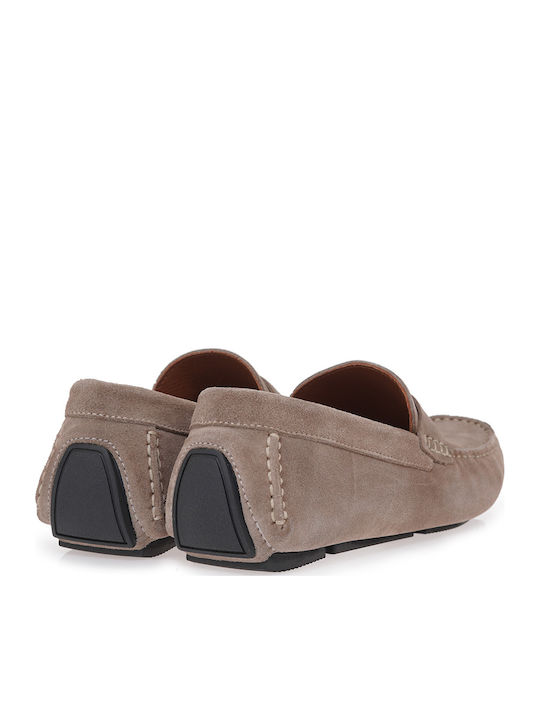 Suede Men's Loafers in Brown Colour