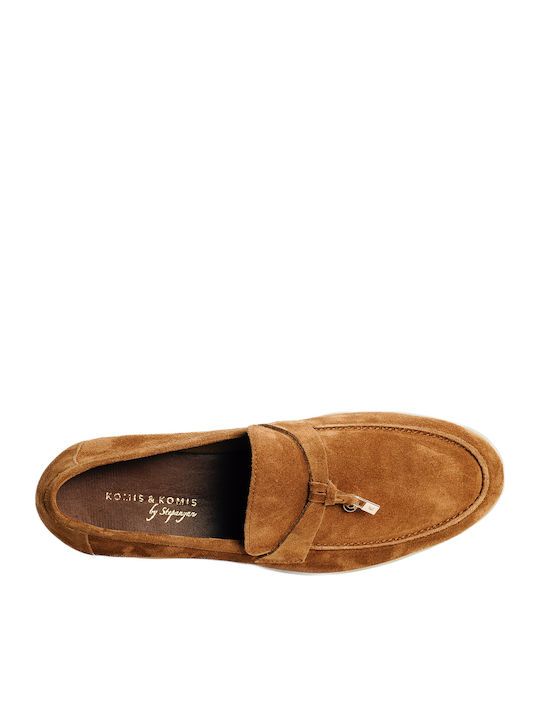 Δερμάτινα Ανδρικά Boat Shoes σε Κίτρινο Χρώμα
