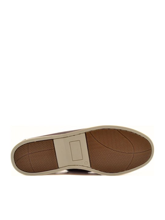 Leather Men's Boat Shoes in Tabac Brown Colour 3000P-2 KONIAK W.S.