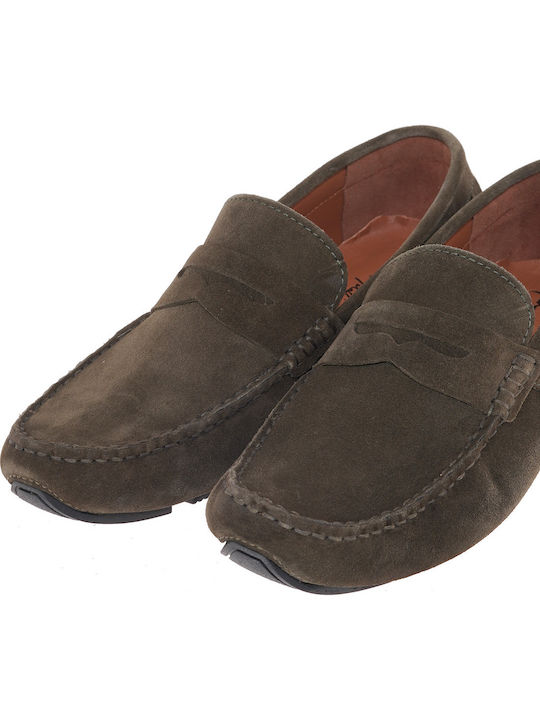 Suede Ανδρικά Loafers σε Πράσινο Χρώμα