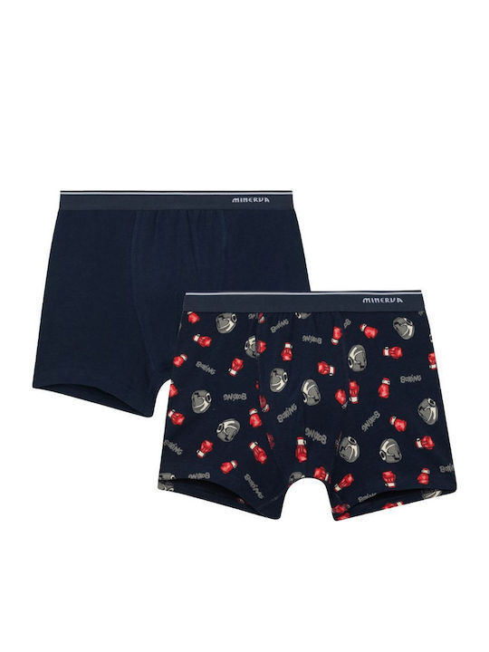 Minerva Boxing Σετ Παιδικά Μποξεράκια Navy Μπλε