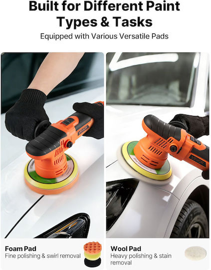 Vevor Έκκεντρος Αλοιφαδόρος 650W με Ταχύτητα 2000-6800rpm
