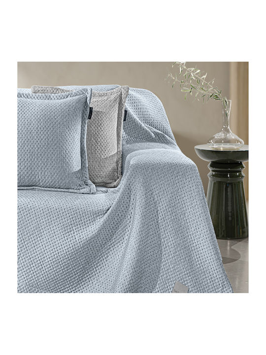 Guy Laroche Cooling Ριχτάρι Πολυθρόνας Βελουτέ 170x150εκ. Denim