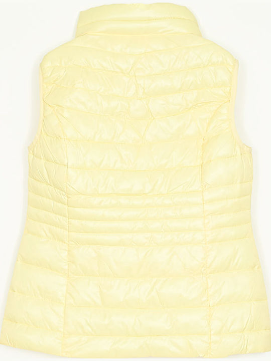 Damen Ärmelloses Jacke Für Frühling - Herbst Gelbe