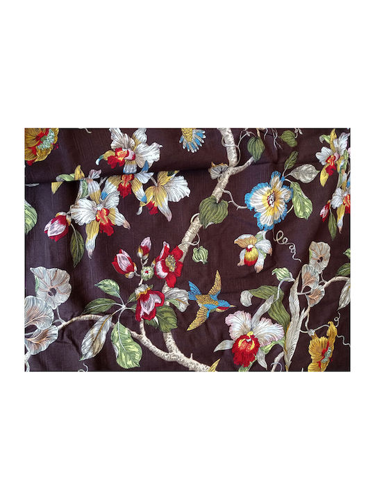 FRIPIA Față De Masă Din In Cu Dantelă Maro 140x200 Cm