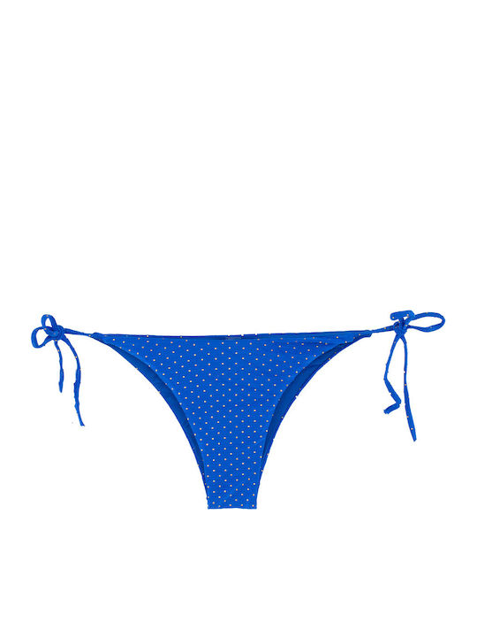 Γυναικείο Μαγιό Brazilian Τριγωνάκι Gold Dots Μπλε