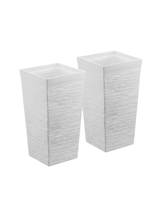 Vevor Set of 2 White Plastic Planter Boxes