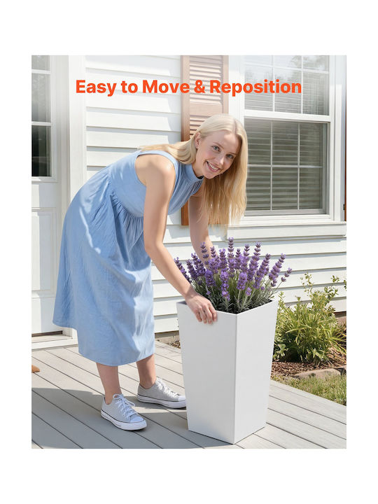 Vevor Set of 2 White Plastic Planter Boxes