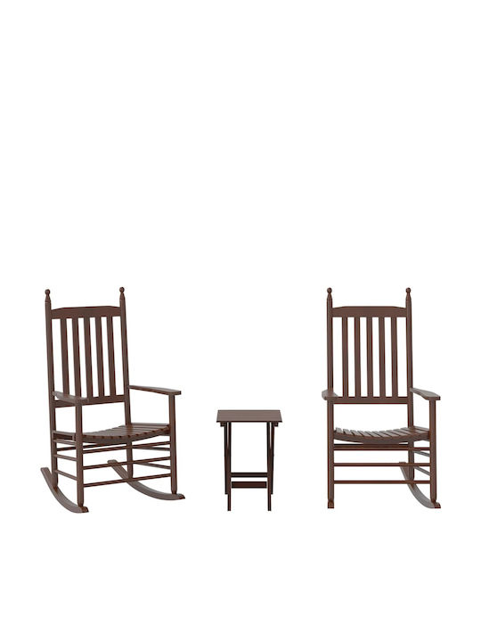 Garden & Outdoor Furniture Sets Living Room Set 3 Pieces Brown