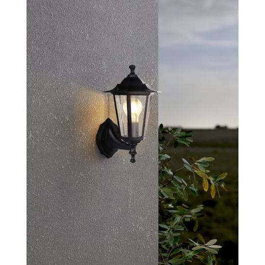 Eglo Laterna Επιτοίχιο Εξωτερικό Φαναράκι E27 IP44 16.5x32x32εκ.