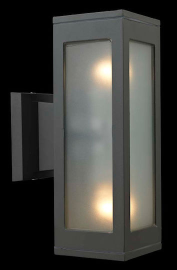 Sun Light Стенен Външен Плафон E27 IP44 Двоен лъч 9x26.5εκ.