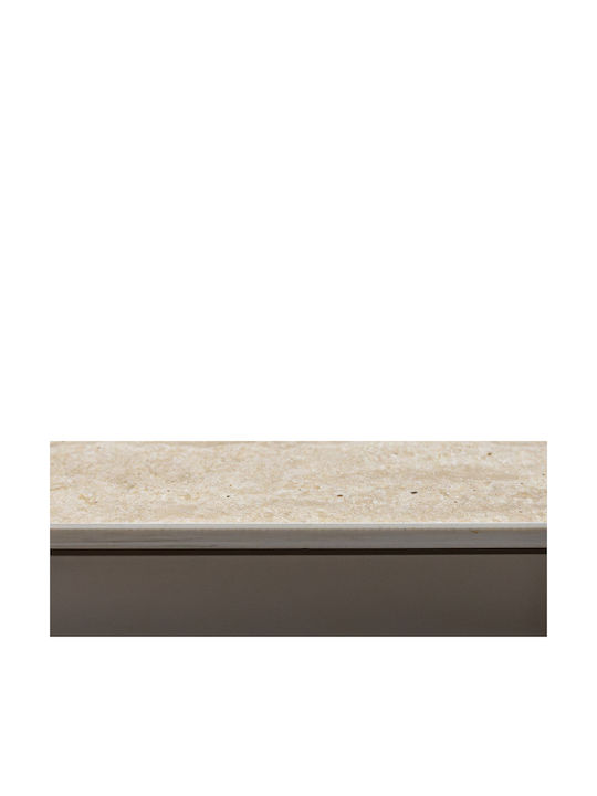 Garten- und Terrassentisch mit Keramik-Oberflächenfarbe Beige 260x75cm