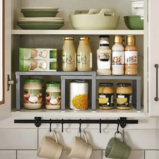 Songmics Metal Cabinet Shelf 32 cm 2-Piece Silver