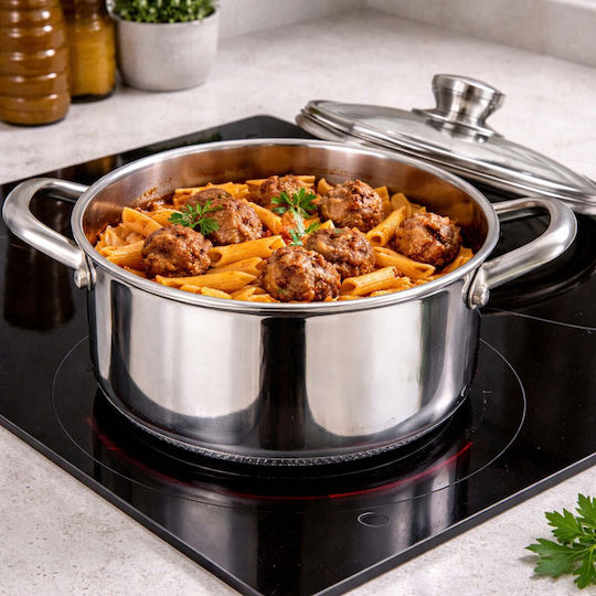 Cheffinger 20cm 3l Pot Non-stick Honeycomb Coating Lid Silver