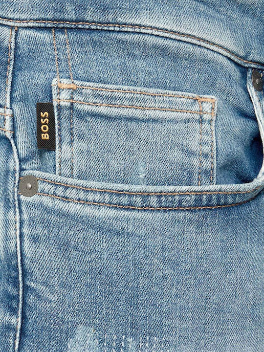 Delaware Men's Elastic Slim Fit Jeans Blue