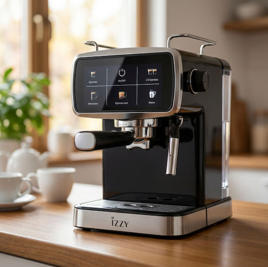 Izzy Dolce Μηχανή Espresso 1350W Πίεσης 20bar Μαύρη