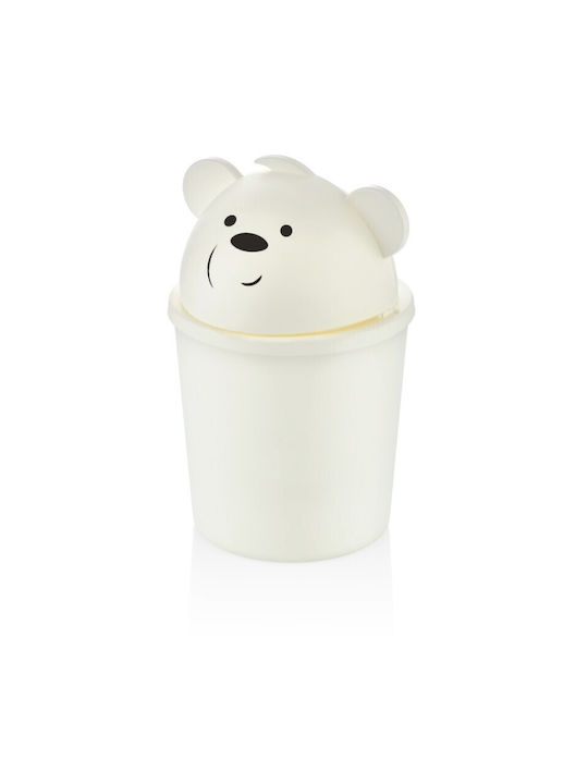 Кош За Боклук С Люлеещ Капак Пластмасов Дизайн Hippo 1.5l 13x21cm Viosarp