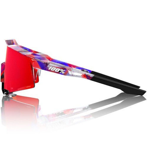 100% Cycling Glasses Speedcraft Sl with Red Frame and Mirror Photochromic Transparent Lenses