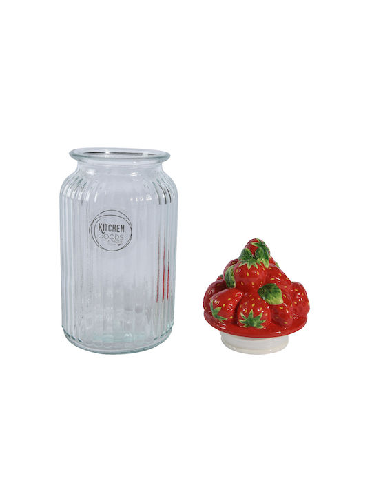 Decorative Jar Lid Strawberries Φ11cm X 26.5cm Kaemingk Ke-832739