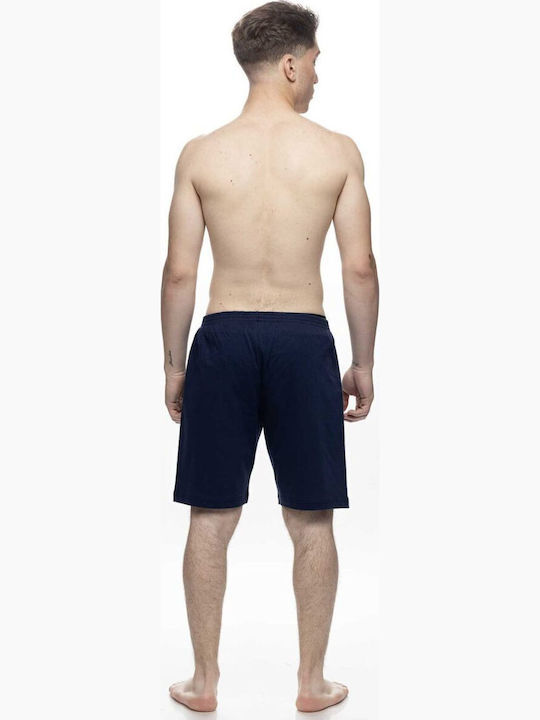 Galaxy Summer Men's Bermuda Pyjamas Cotton Blue