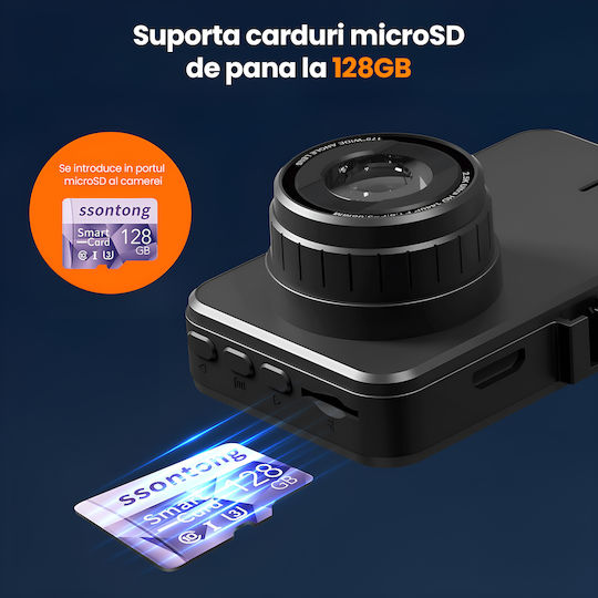 Set Cameră DVR Auto 1440P cu Ecran Wi-Fi și Cameră Marșarier