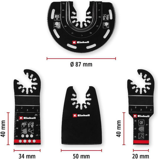 Einhell Αναλώσιμα Πολυεργαλείων 4τμχ