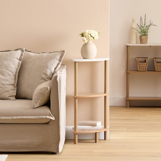 Corner Bookcase Come Beige 34x34x76.5cm 212892 Corner Bookcase Come Beige 34x34x76.5cm 212892