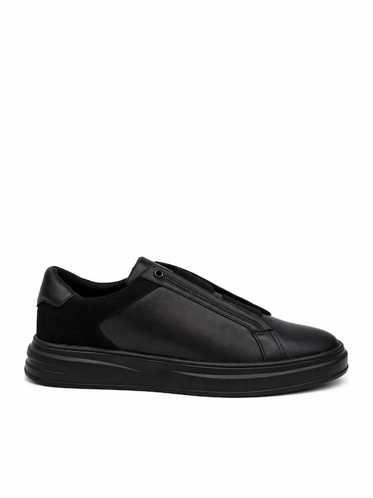 Slip-On-uri Pentru Bărbați Din Piele Sintetică Negre