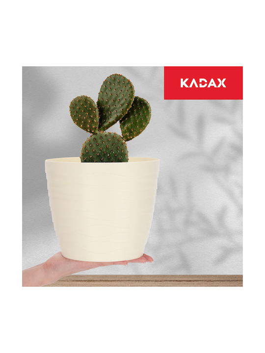 Kadax Пластмасова Саксия За Цветя Крем 19x19см