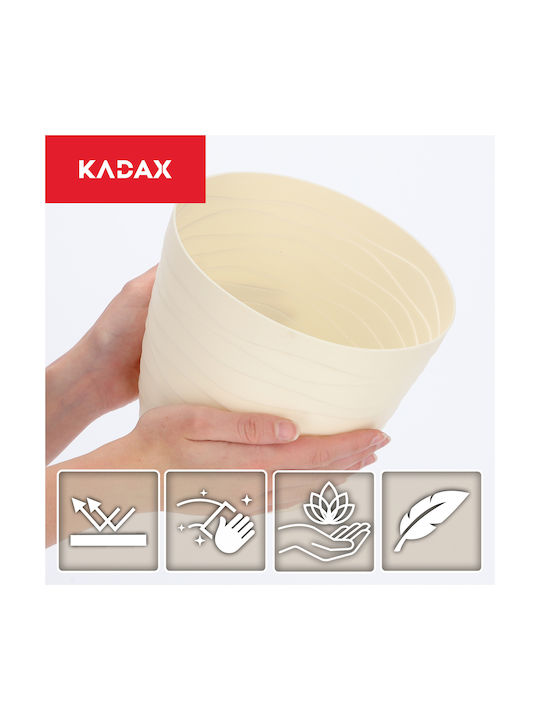 Kadax Пластмасова Саксия За Цветя Крем 19x19см