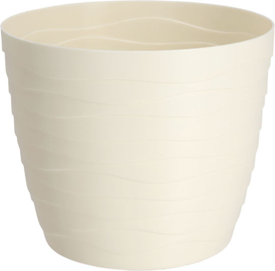 Kadax Kadax Kunststoff-Blumentopf Creme 19x19cm