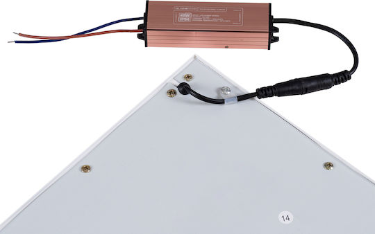 GloboStar Recessed LED Panel 48W with Warm White Light 2700K 2pcs