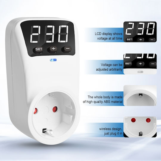 Smart Socket Overvoltage Undervoltage Protection Sinotimer Led Display 230v 16a 3680w Voltage Adjustment