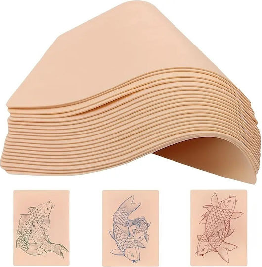 Set 10 Bucăți Piele Artificială Sintetică Pentru Micropigmentare Tatuaje Bej Er D L