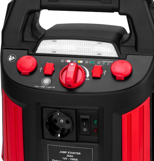 Kraft & Dele Echipament Starter-Charger Baterie Auto și Motocicletă 1500A cu Pompă și Obiectiv 12V