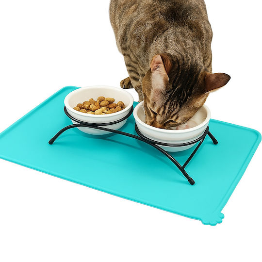 Set de Măsuțe din Silicon pentru Câine 48cm în Culoare Turcoaz