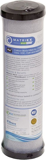Matrikx Water Filter Cartridge Countertop and Under Sink from Activated Carbon 9"3/4 PB1 0.5 μm