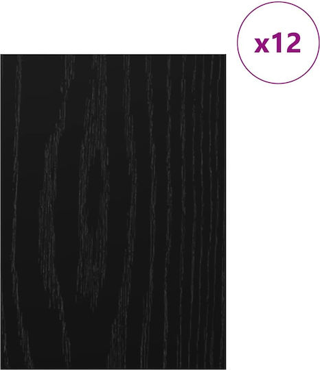 Vidaxl Tablouri Decorative 12 Bucăți Stejar Negru 30 X 42 X 0.3 Cm