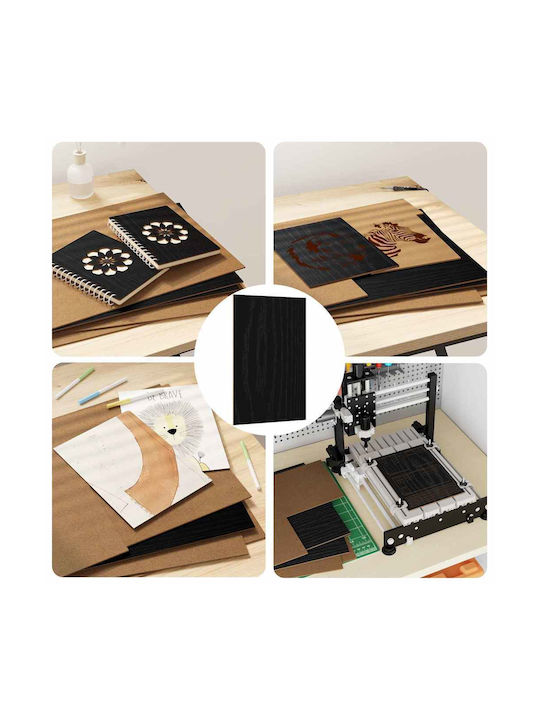 Vidaxl Decorative Paintings 12 Pieces Black Oak 30 X 42 X 0.3 Cm