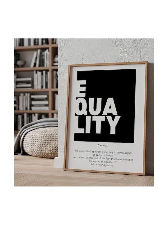 Quote Poster Equality Pq193 21cm X 30cm Λευκή Ξύλινη Κορνίζα