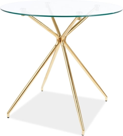 Azalia Kitchen Table Gold 80x80x76cm