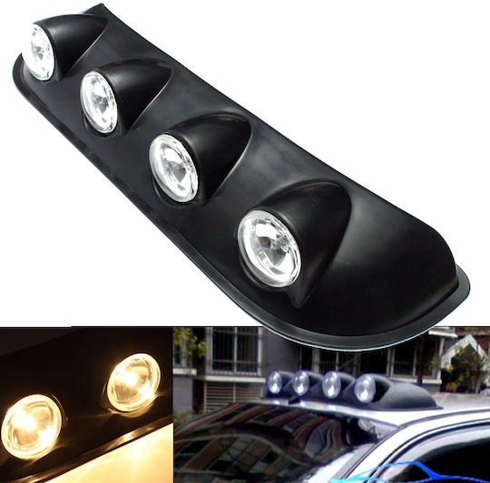 Set 4 Faruri Halogen H3 Bec Montare Pe Acoperiș Capotă Tensiune 12v Alimentare Lungime 100cm Proiectate Pentru Vehicule Off-road