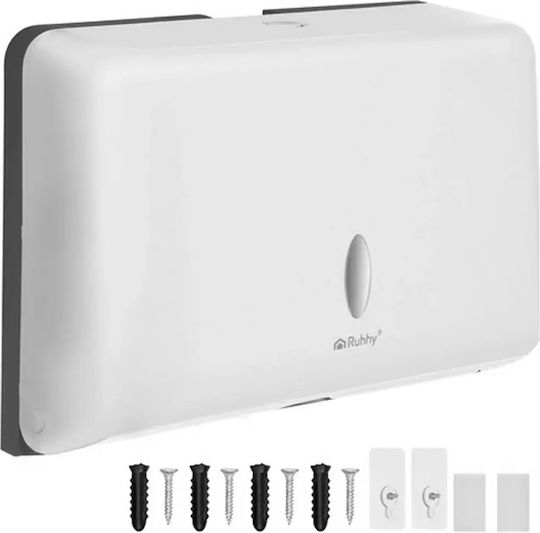 Бял Стенен Държач За Салфетки Zz Ruhhy Издръжлив Abs 27x20.5см