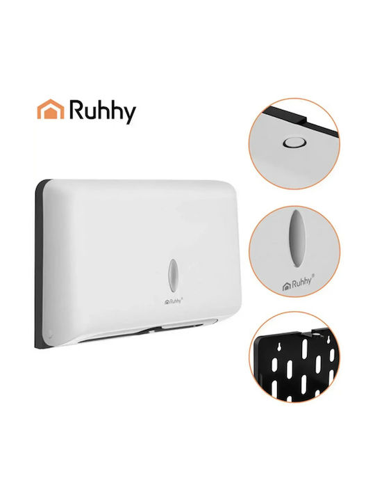 White Wall Mounted Napkin Dispenser Zz Ruhhy Durable Abs 27x20.5cm