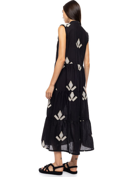 Pink Label Damenbademode Kaftan Für Den Strand Schwarz