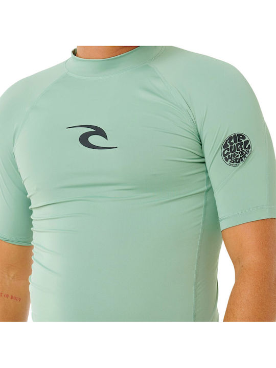 Rip Curl UPF 50 Ανδρική Κοντομάνικη Αντηλιακή Μπλούζα Πράσινη